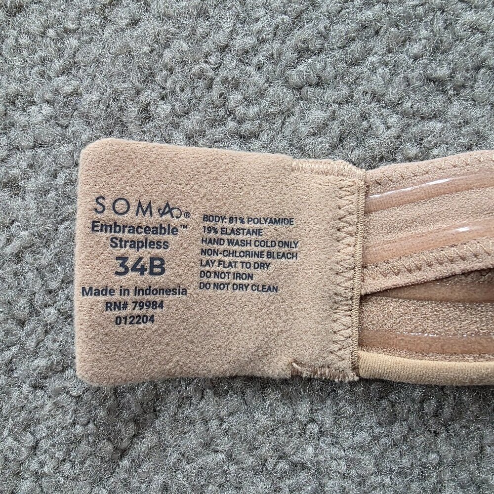 SOMA STRAPLESS BRA - Picture 3 of 5